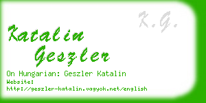 katalin geszler business card